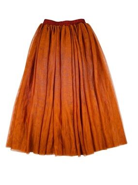 2Bunnies Tulle Maxi Skirt in Burnt Orange Girls size: 7-8YRS